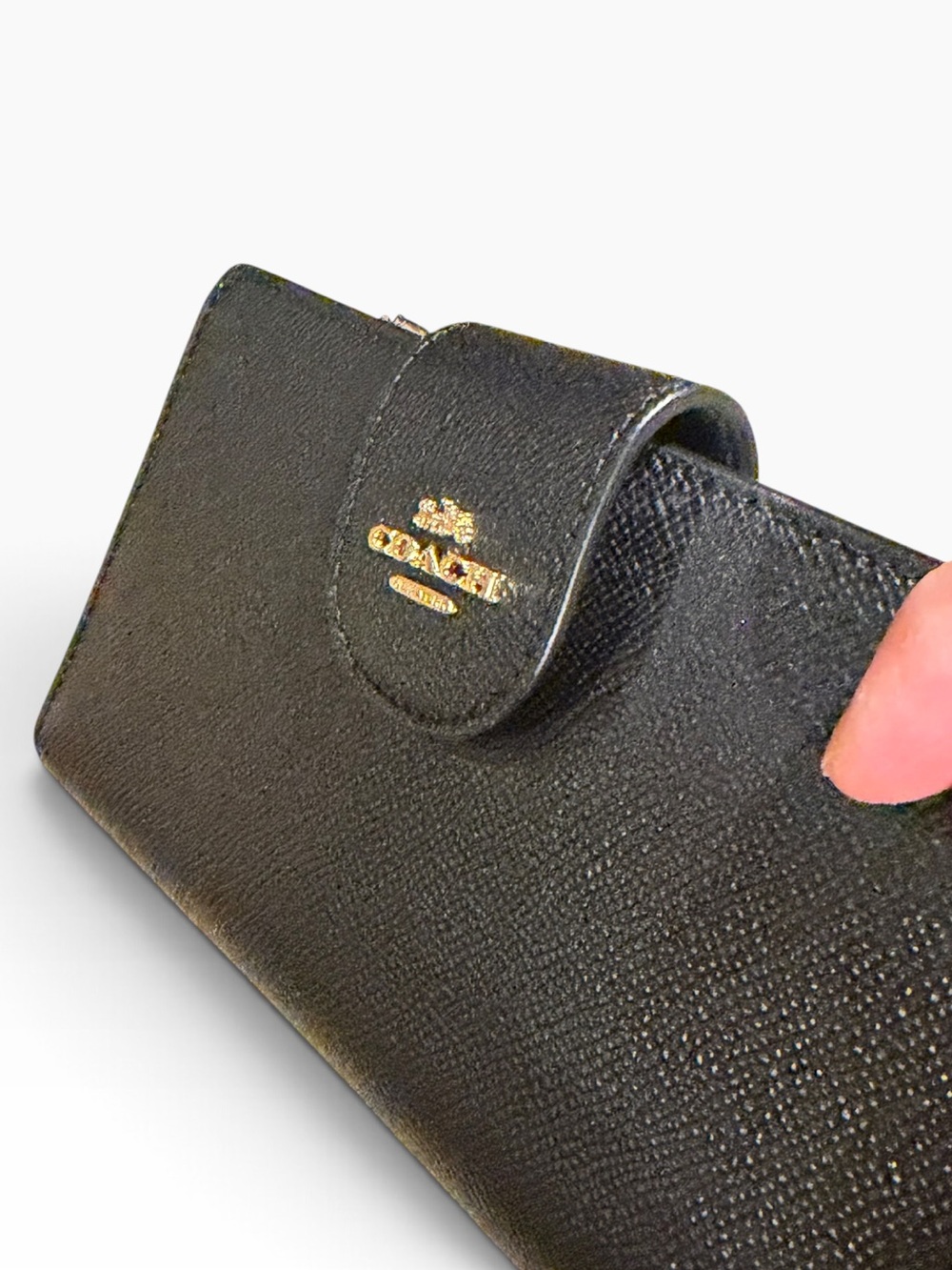 Coach Black Leather Wristlet Card Wallet - Picture 3 of 7